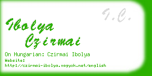 ibolya czirmai business card